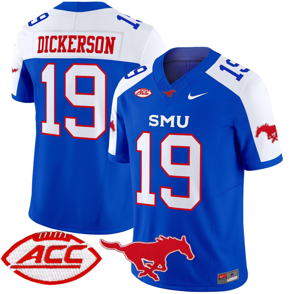 Eric Dickerson Jersey #19 SMU Mustangs 2025 Vapor Limited Stitched