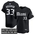 Eric Wagaman Jersey #33 Miami Marlins Gothic Vice Edition Stitched