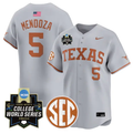 Ethan Mendoza Jersey #5 Texas Longhorns 2026 World Series Vapor Stitched