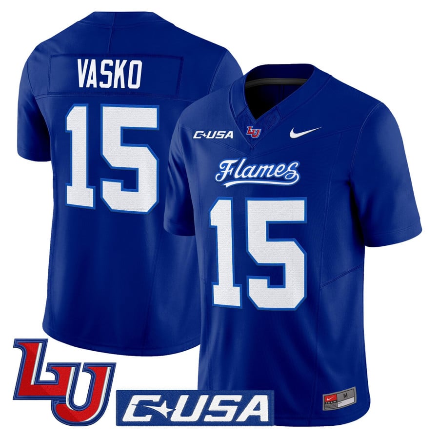 Ethan Vasko Jersey #15 Liberty Flames 2025 Limited Stitched