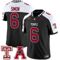 Evan Simon Jersey #6 Temple Owls 2025 Vapor Limited Stitched