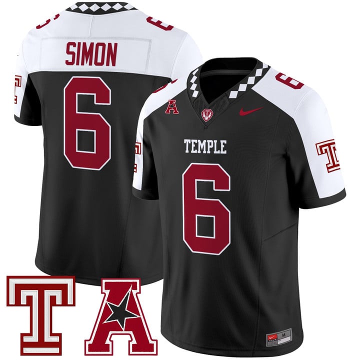 Evan Simon Jersey #6 Temple Owls 2025 Vapor Limited Stitched