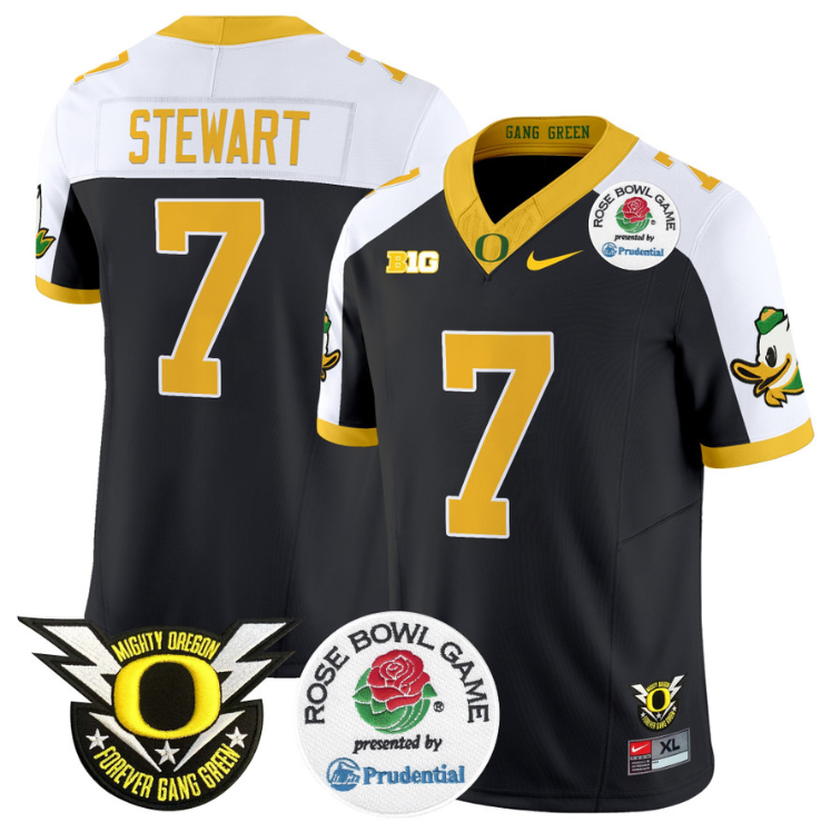 Evan Stewart Jersey #7 Oregon Ducks Football 2024 Rose Bowl Stitched