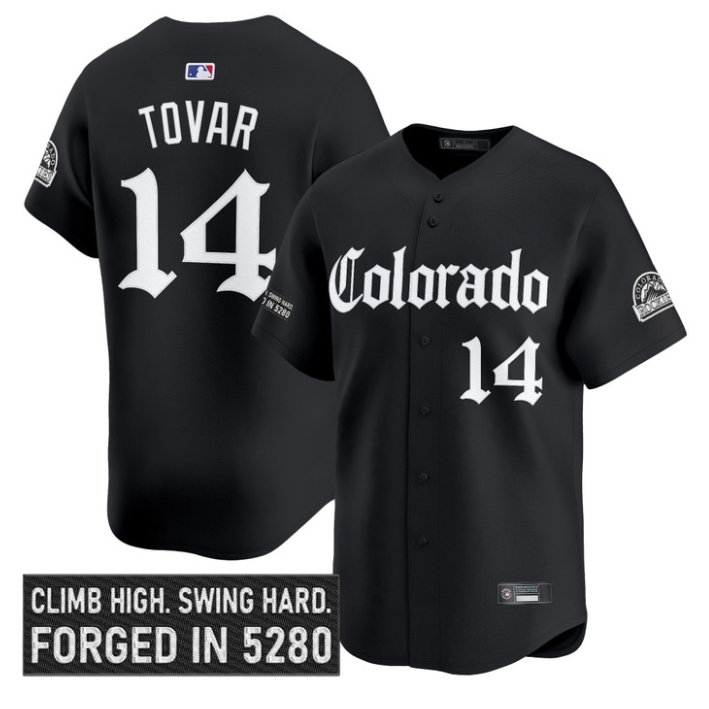 Ezequiel Tovar Jersey #14 Colorado Rockies Gothic Mile High Shadows