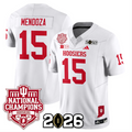 Fernando Mendoza Jersey #15 Indiana Hoosiers 2025 National Champions White