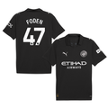 FODEN #47 Manchester City 2025-26 Away Jersey – Black