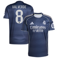 Federico Valverde 8 Real Madrid 2025-26 Away Jersey – Blue