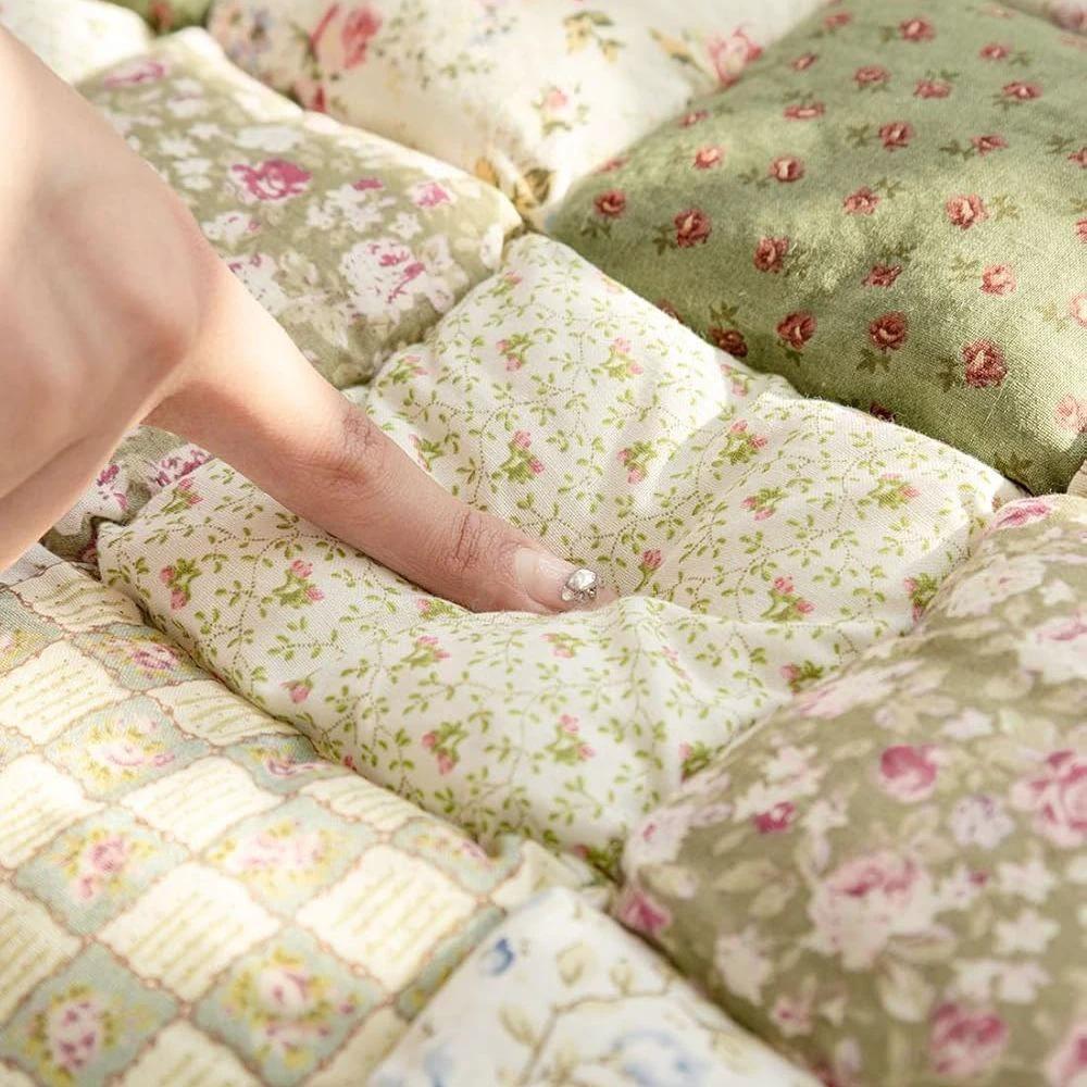 Floral Bloom Quilted Sofa Cover
