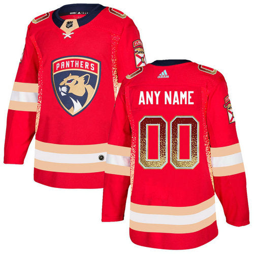Florida Panthers Red Customized Drift Fashion Jersey Stitched