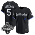 Freddie Freeman Jersey #5 Los Angeles Dodgers Gothic Edition Premier Stitched
