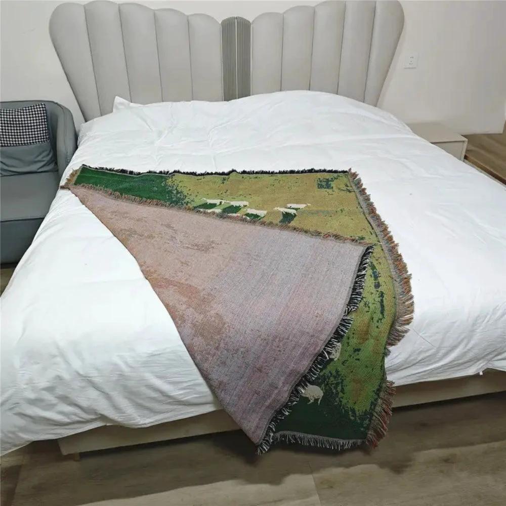 Frida Sheep Woven Throw Blanket