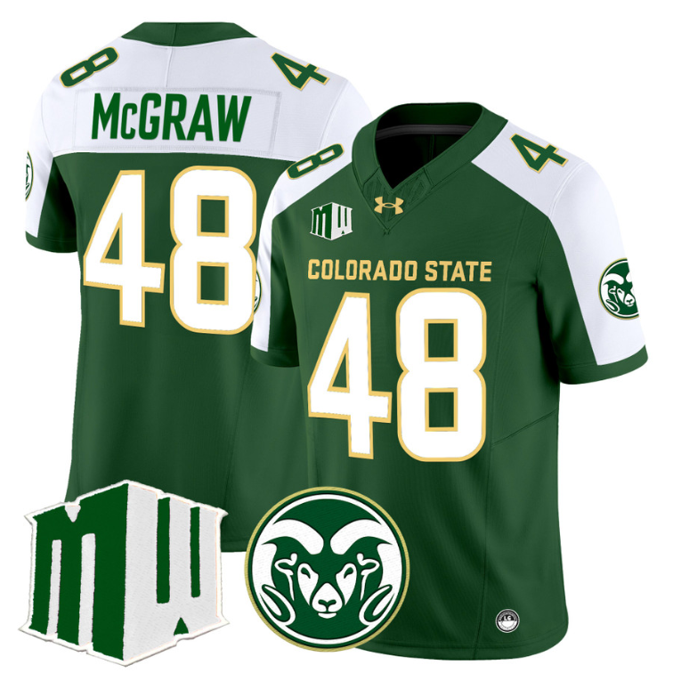 Fum McGraw Jersey #48 Colorado State Rams 2024 Stitched