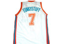 Funkystuff Jersey #7 Flint Tropics Semi Pro Basketball White