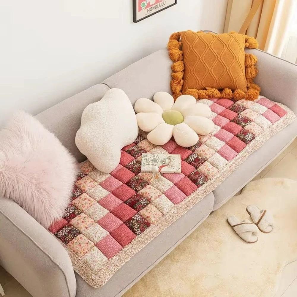 Colorful Retro Pastoral Style Sofa Cover