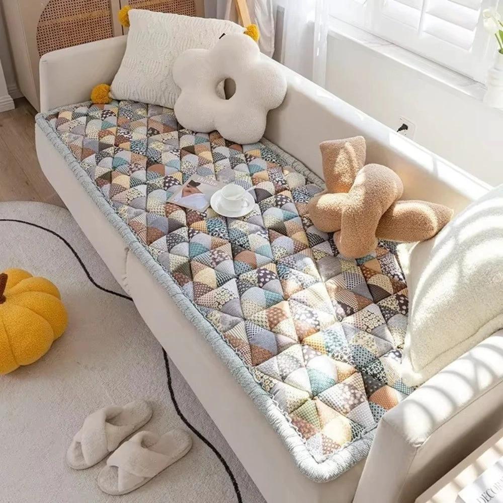 Colorful Retro Pastoral Style Sofa Cover