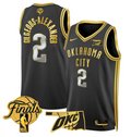Gilgeous-Alexander Jersey # 2 Oklahoma City Thunder 2025 Finals Swingman Stitched Black Gold