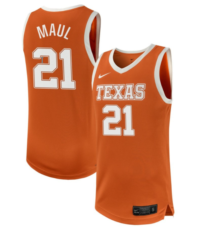 Gisella Maul Jersey #21 Texas Longhorns NIL Basketball Texas Orange