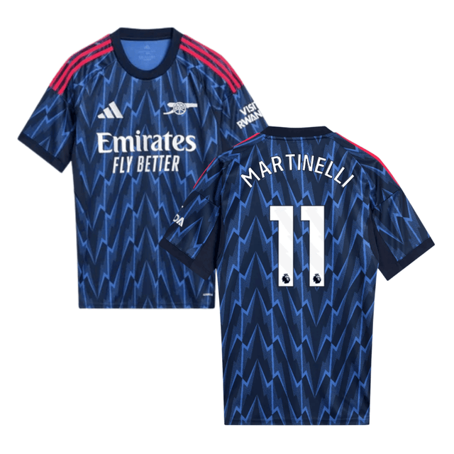 Gabriel Martinelli #11 Arsenal 2025-26 Away Men Jersey – Blue