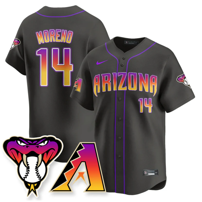 Gabriel Moreno Jersey #14 Arizona Diamondbacks 2025 City Connect Concept Stitched