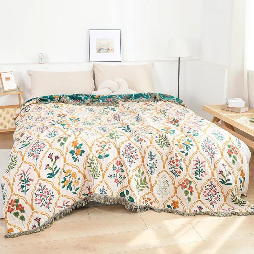 Garden Reverie Cotton Blanket