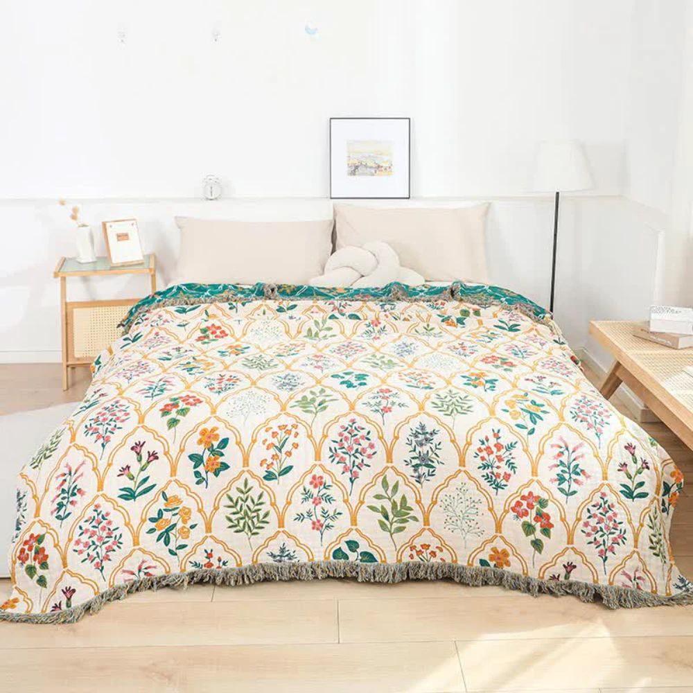 Garden Reverie Cotton Blanket