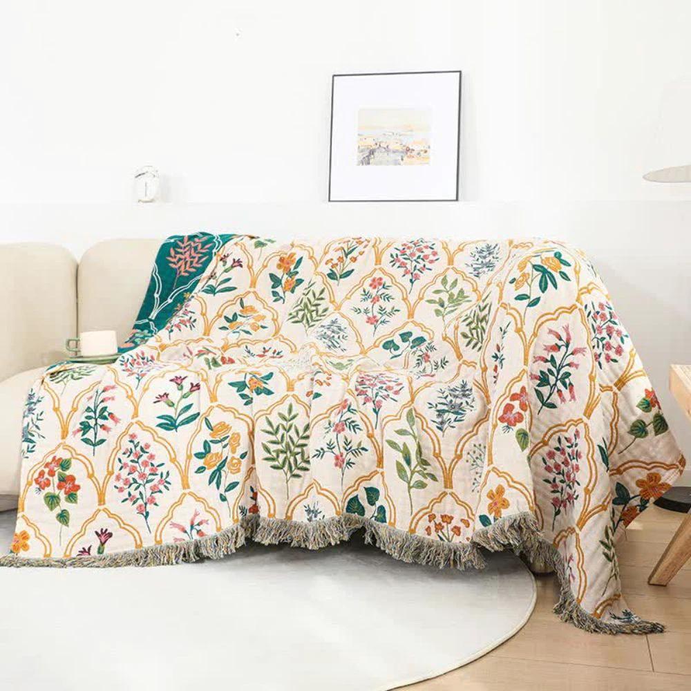 Garden Reverie Cotton Blanket