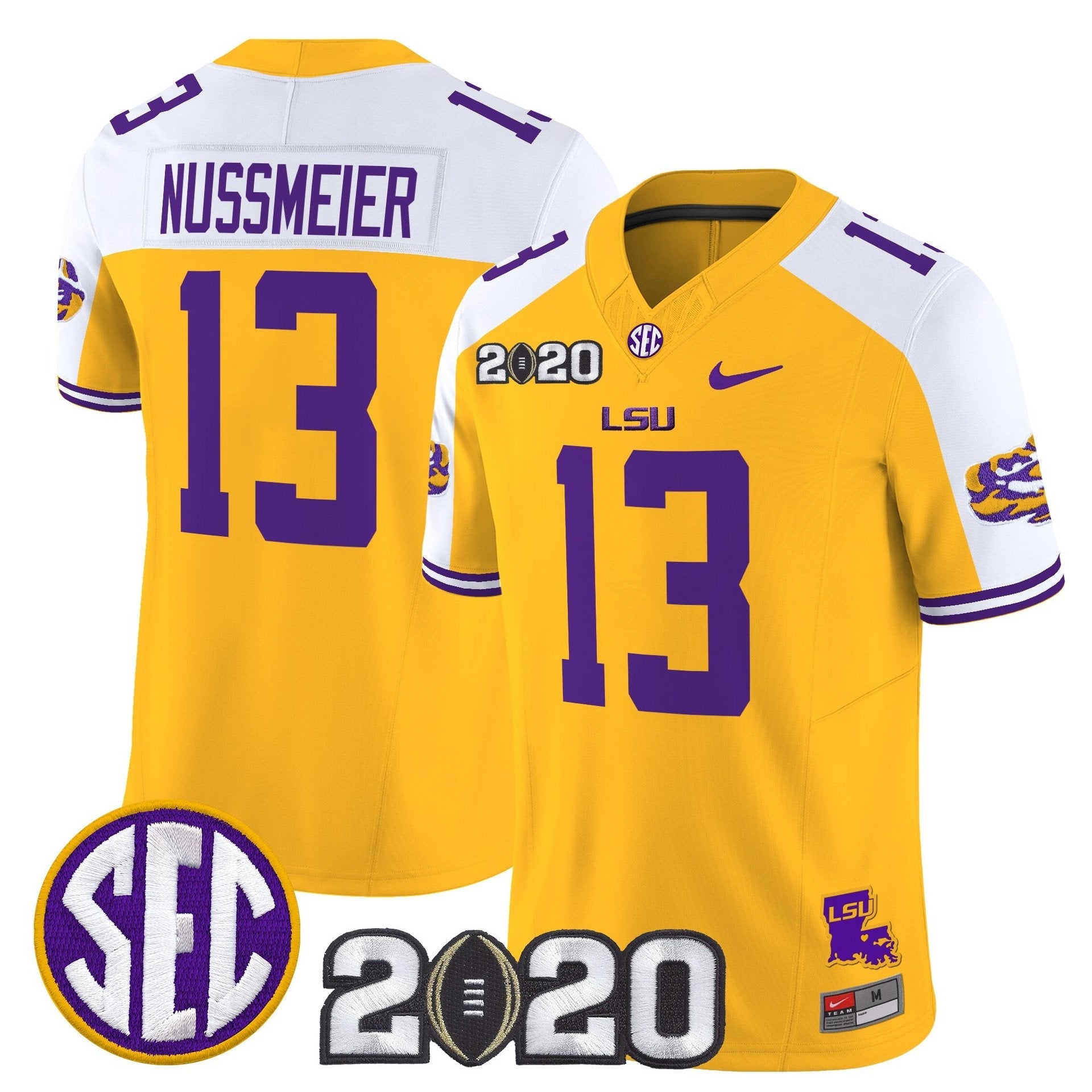 Garrett Nussmeier Jersey #13 LSU Tigers 2020 National Champions