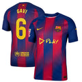 Gavi #6 FC Barcelona x Ed Sheeran 2025-26 Home Match Jersey – Red blue