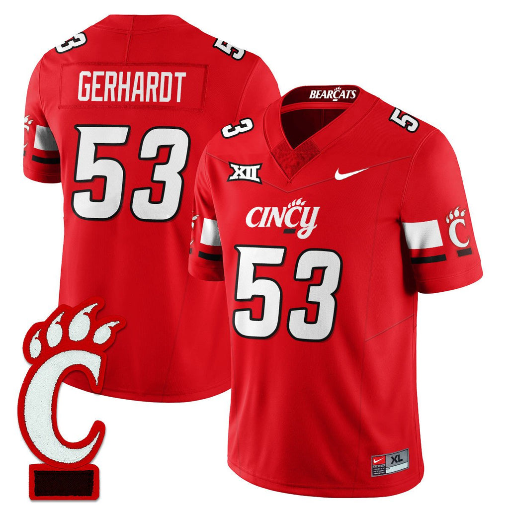 Gavin Gerhardt Jersey #53 Cincinnati Bearcats Football 2025 Stitched
