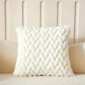 Geo Leaves Embroidered Cushion Cover