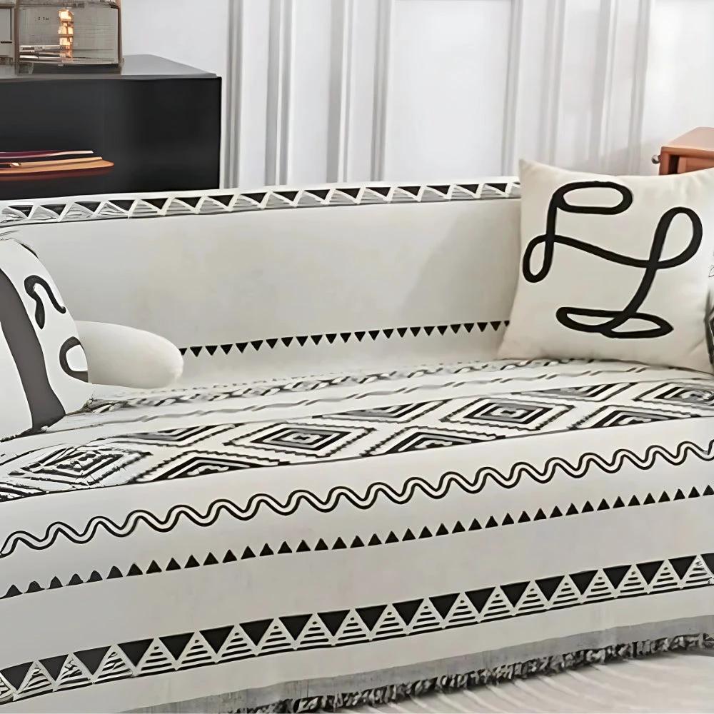 Geometric Boho Sofa Cover Throw
