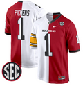 George Pickens Jersey #1 Georgia Bulldogs Split Football Game All Stitched