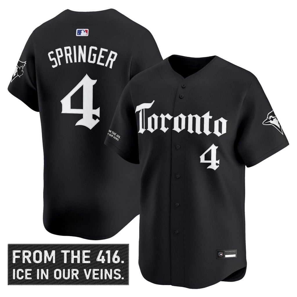George Springer Jersey #4 Toronto Blue Jays Gothic North Edition