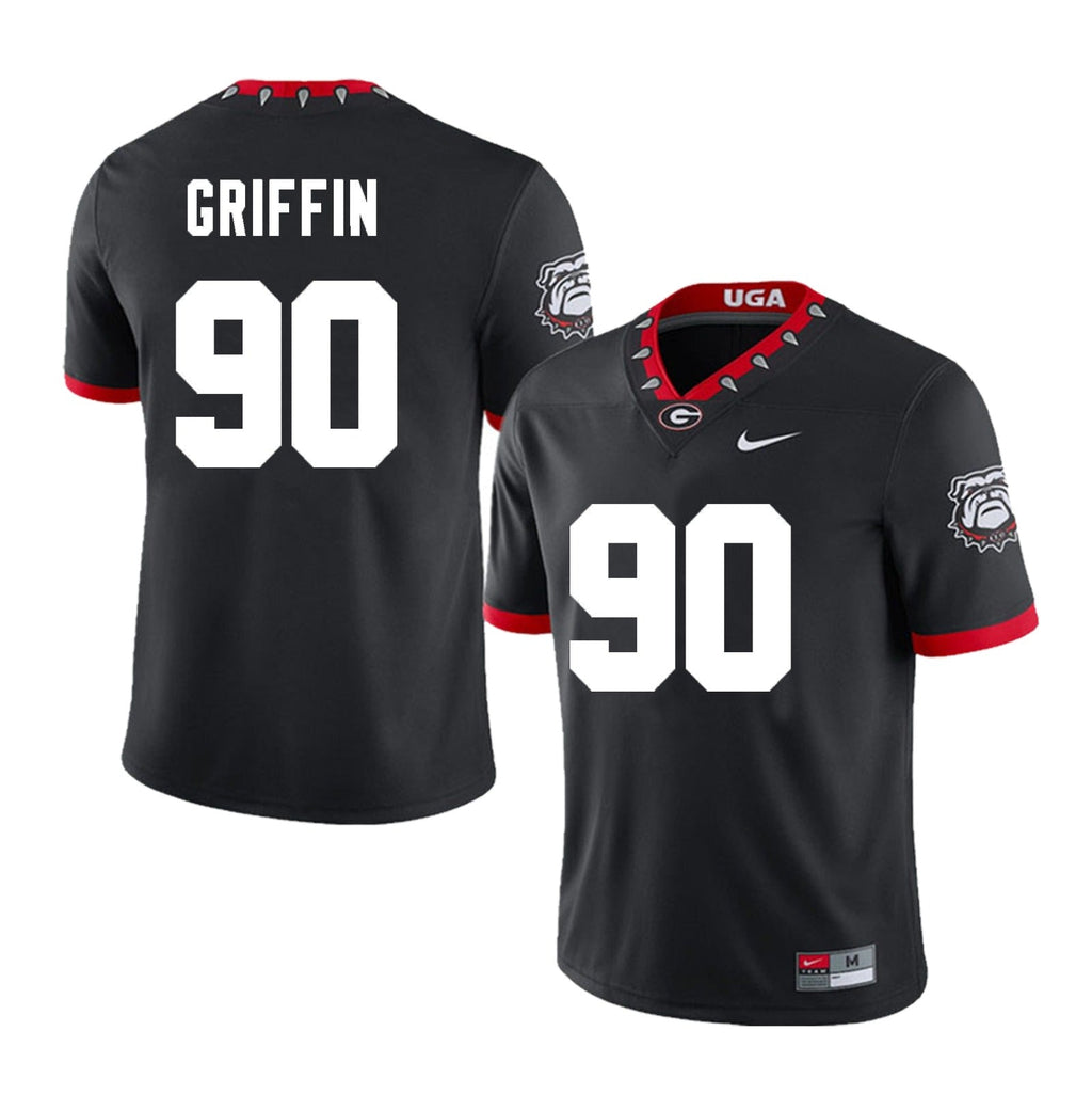 Georgia Bulldogs #90 Elijah Griffin Football Jersey Stitched