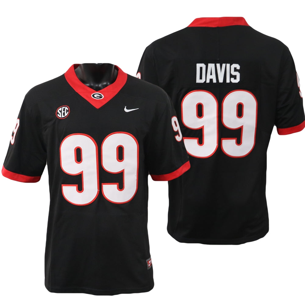 Georgia Bulldogs #99 Jordan Davis Football Jersey Stitched