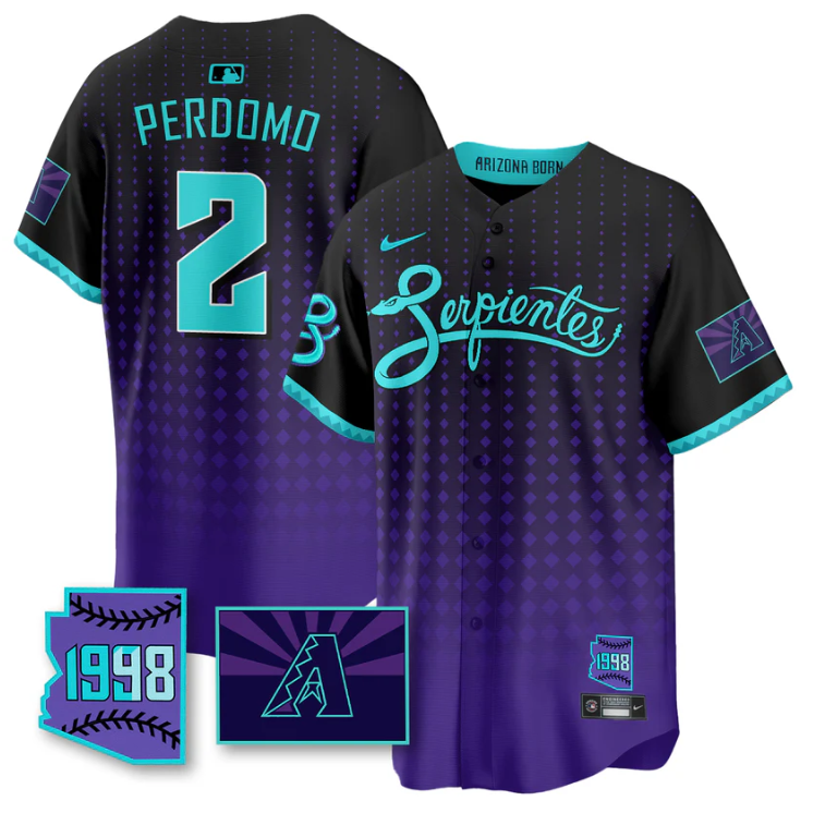 Geraldo Perdomo Jersey #2 Arizona Diamondbacks Serpientes City Connect Stitched