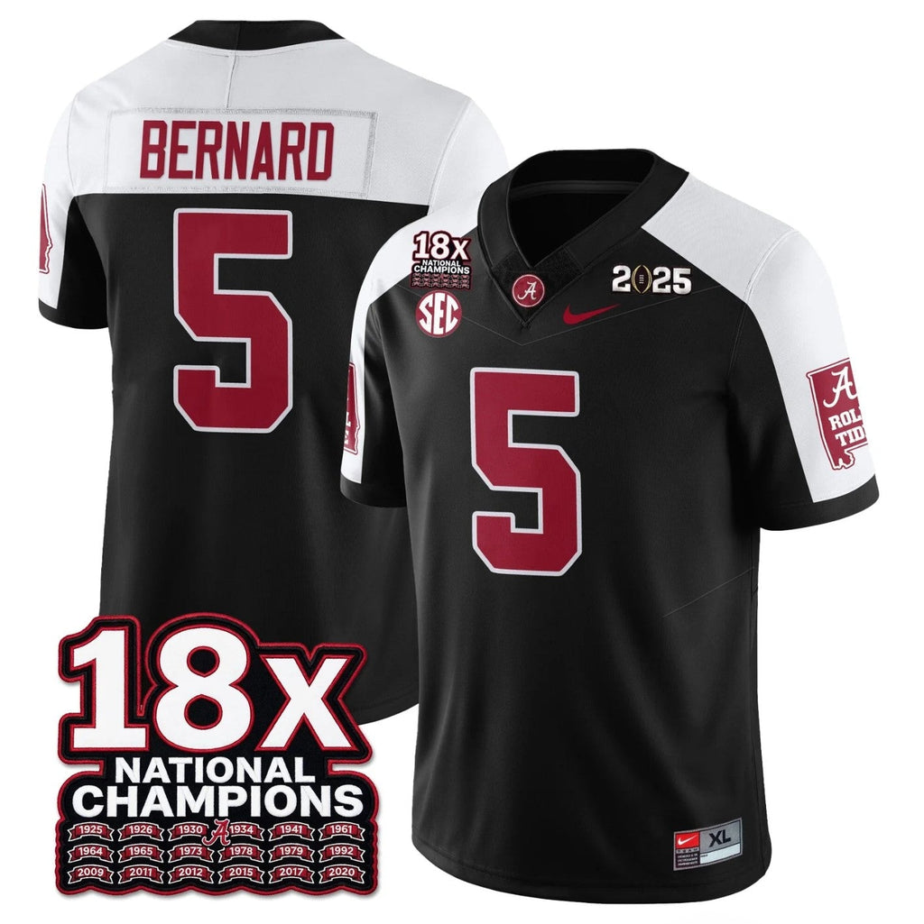 Germie Bernard Jersey #5 Alabama Crimson 18x-Time National Champions