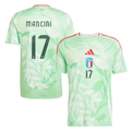 Gianluca Mancini 17 Italy National Team 2025-26 Away Men Jersey – Green