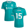 Giovanni Leoni 15 Liverpool 2025-26 Third Match Jersey – Aqua