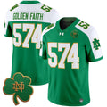 Golden Faith Jersey #574 Notre Dame 2025 Vapor Limited V3 Stitched
