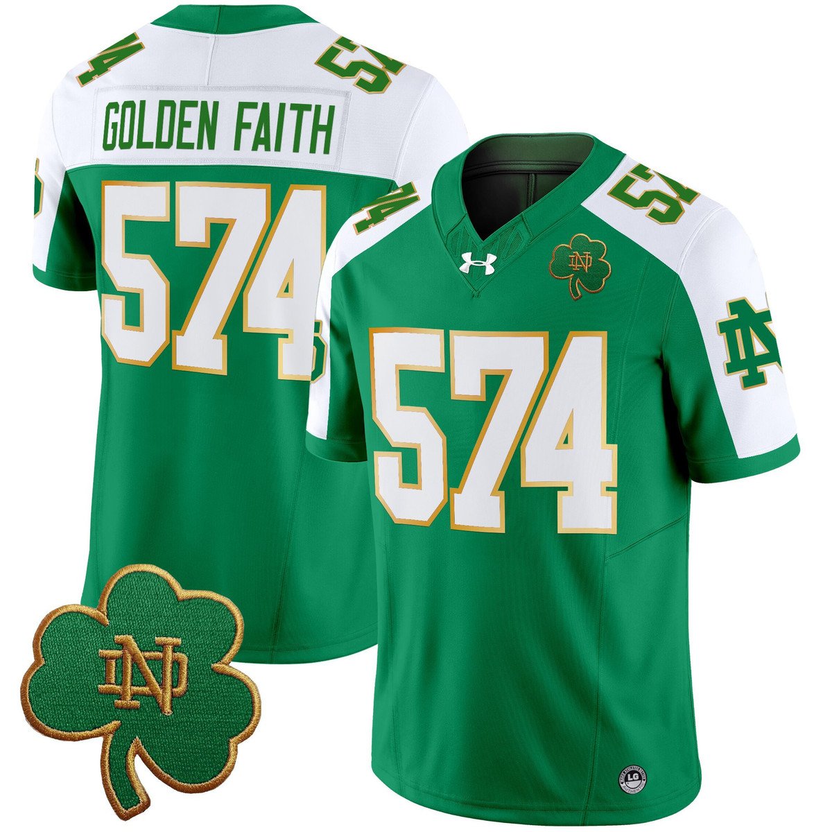 Golden Faith Jersey #574 Notre Dame 2025 Vapor Limited V3 Stitched