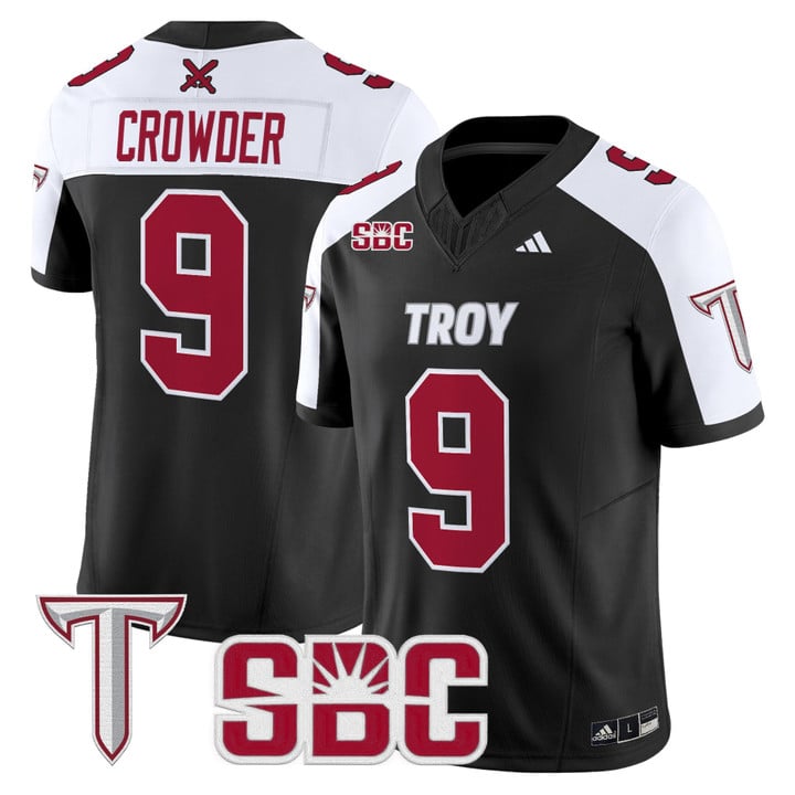 Goose Crowder Jersey #9 Troy Trojans 2025 Vapor Limited Stitched