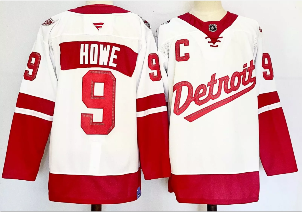 Gordie Howe Jersey #9 Detroit Red Wings 2025 Stadium Series Stitched