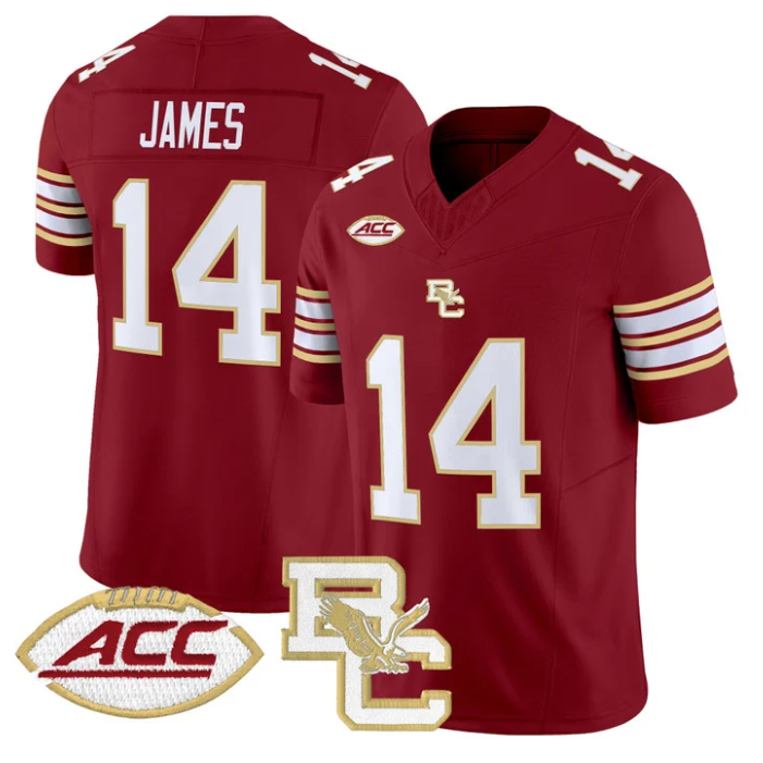 Grayson James Jersey #14 Boston College Eagles 2025 Vapor Stitched