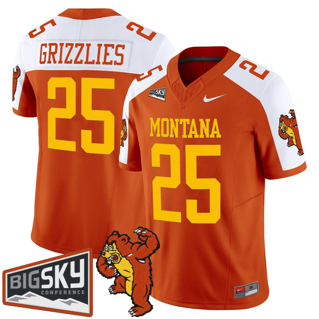 Grizzlies Jersey #25 Montana Grizzlies 1995 Throwback Vapor Stitched