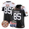 Gunnar Helm Jersey #85 Texas Longhorns Peach Bowl Patch Vapor