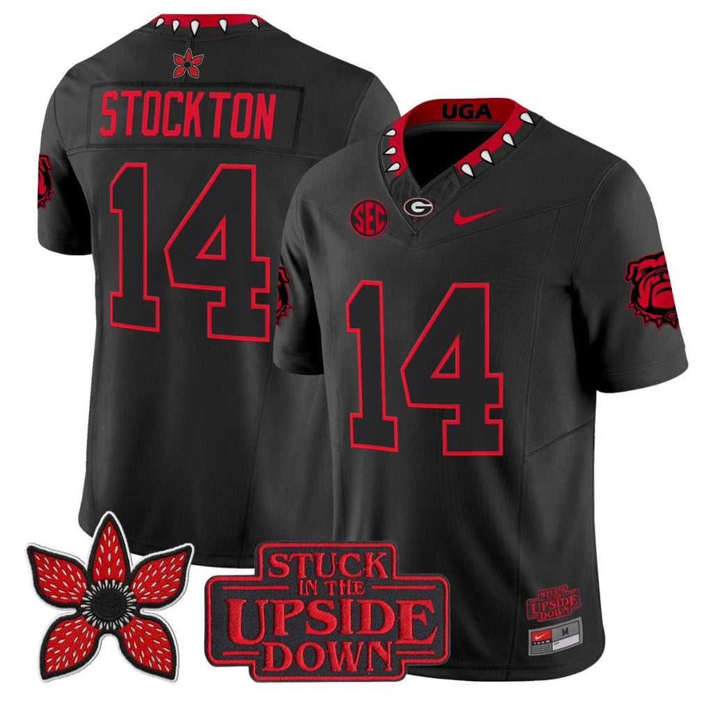 Gunner Stockton Jersey #14 Georgia Bulldogs Stranger Things Edition Vapor Stitched