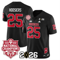 Hoosiers Jersey #25 Indiana Hoosiers 2025 National Champions Stitched Black