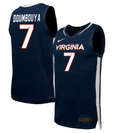 Hawaii Doumbouya Jersey #7 Virginia Cavaliers NIL Basketball Navy