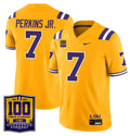 Harold Perkins Jr Jersey #7 LSU Tigers 100 Years of Tiger Stadium Patch